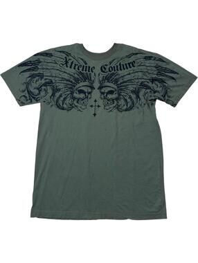 Xtreme Couture Y2K Skull Headdress MMA Grunge Tee